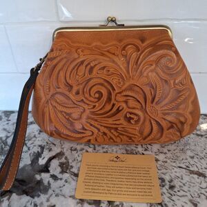 Patricia Nash Savena Tooled Leather Wristlet